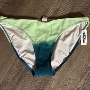 Old Navy Women's Green and Teal Swim Bottom medium